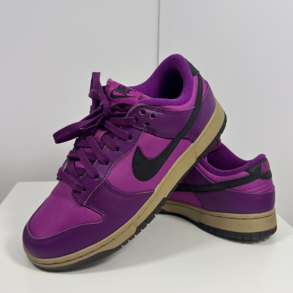 Nike‎ Dunk Low Women 8.5 Viotech Hot Fuchsia Black Sneakers FZ2552-500 Low Top
